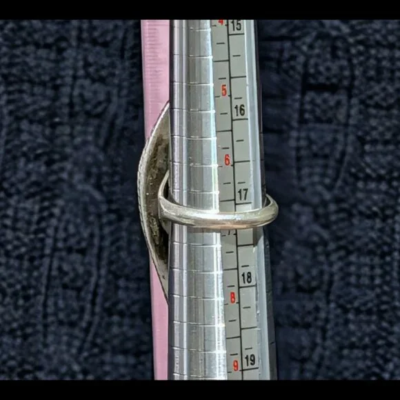 WOW Sz 7 NAVAJO Large Native American Azurite Malachite Sterling Silver Ring - Picture 4 of 5